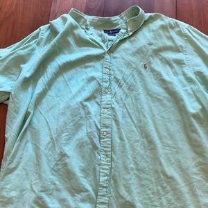 Big mens Ralph Lauren green short sleeve